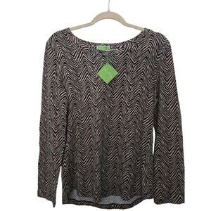 NWT Vera Bradley Zebra Print Cozy Knit Top Size S Small